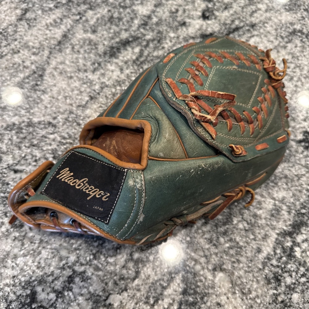 Rare Vtg MacGregor Japan "Autograph Model" Green Baseball Glove RHT 1976‎ #29